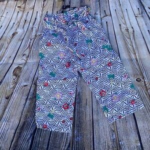 Girls cotton tie belt pants